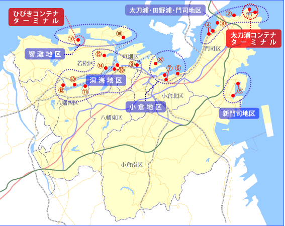 港湾施設マップ