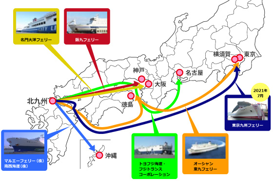 内航フェリー図
